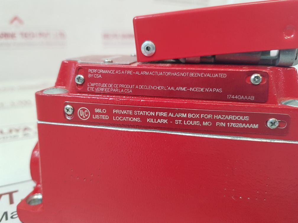Killark Hubbell Xal-53 Fire Alarm Station With Pull Ring
