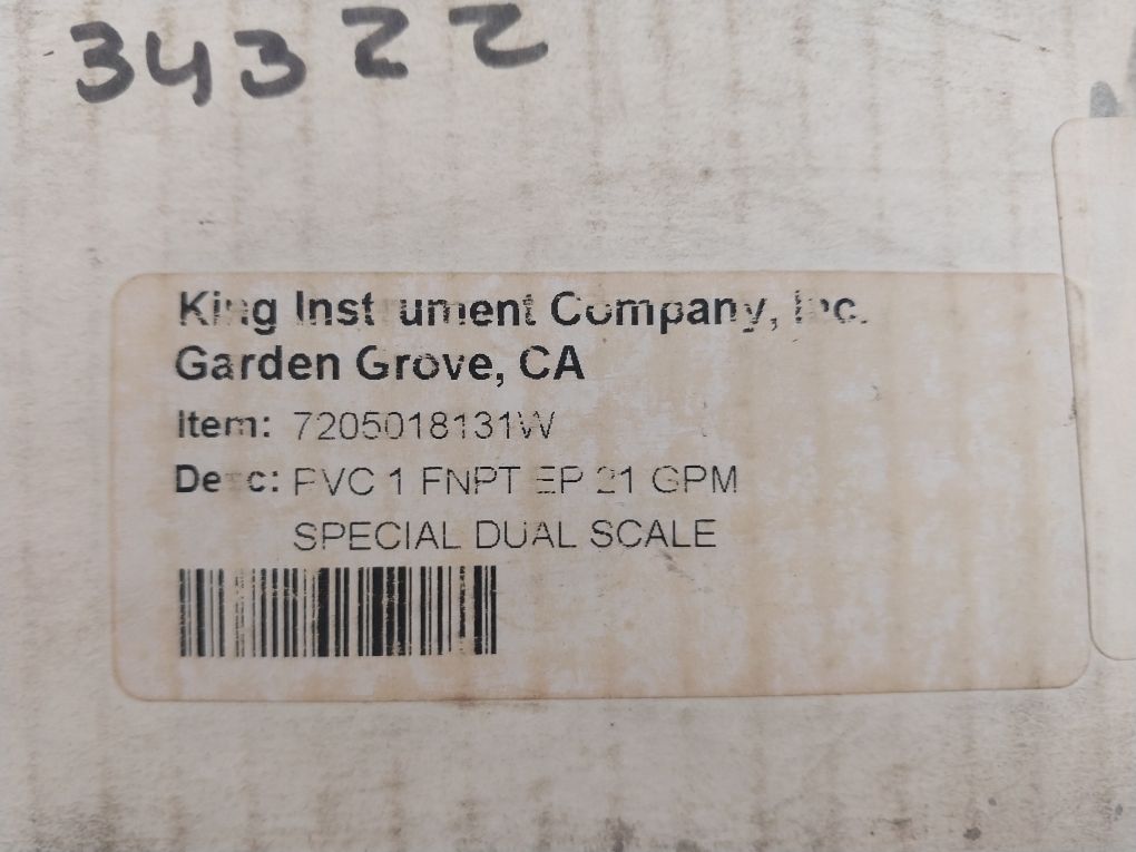 King 7205018131W Flowmeter M0061