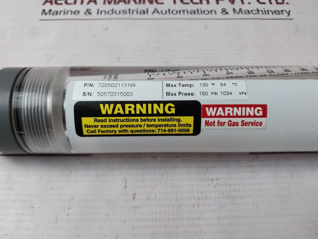 King Instrument 7205021131W Port Tube Flowmeter M0060