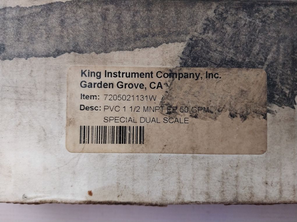 King Instrument 7205021131W Port Tube Flowmeter M0060