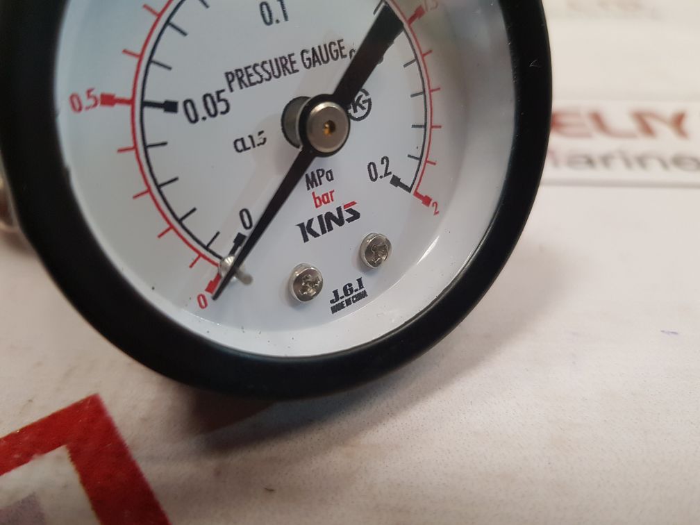 Kins Cl 1.5 Pressure Gauge 0-0.2 Mpa
