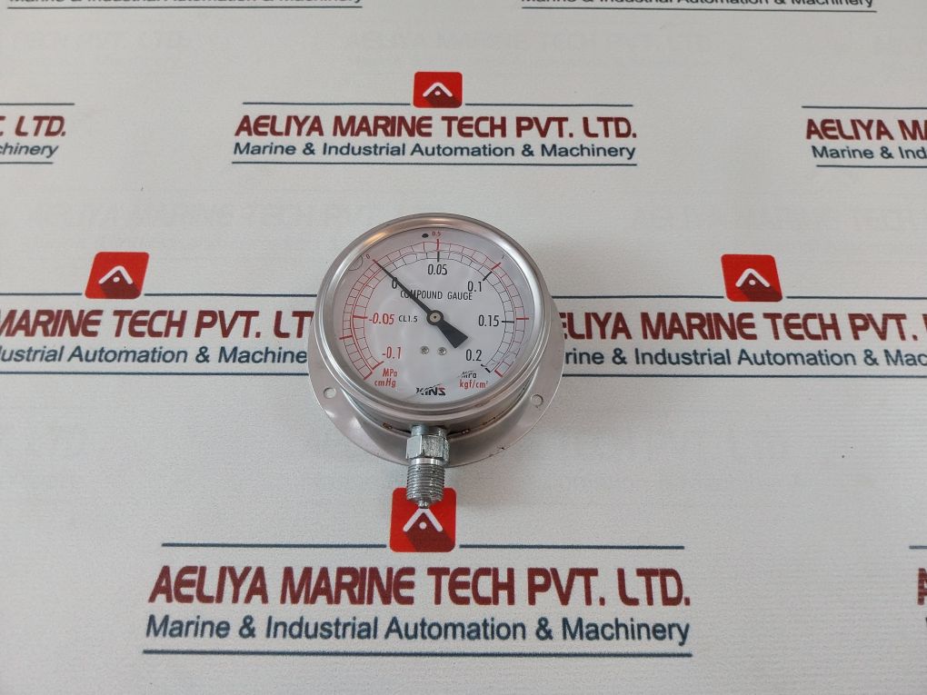 Kins Ksb 5305 Compound Gauge -0.1 To 0.2 Mpa