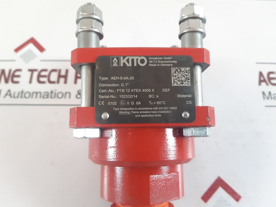 Kito Armaturen Aeh-5-iia-25 Flame Arrester Free Shipping