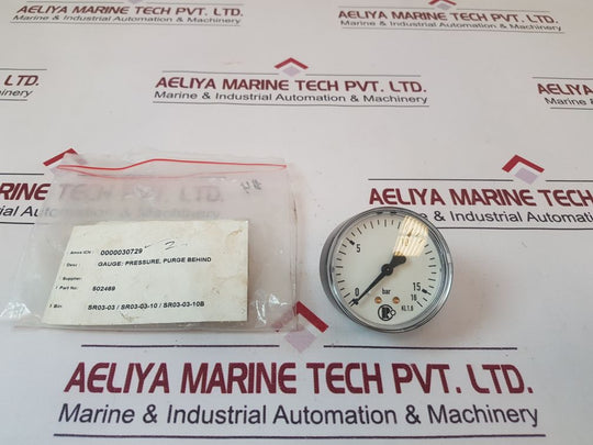 Kl.1.6 Pressure Gauge 0 To 16 Bar