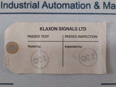 Klaxon Klaxet 1010 Hooter 230/250V Ac