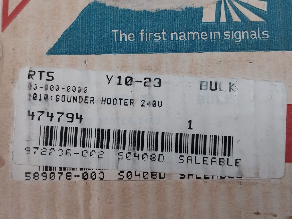 Klaxon Klaxet 1010 Hooter 230/250V Ac