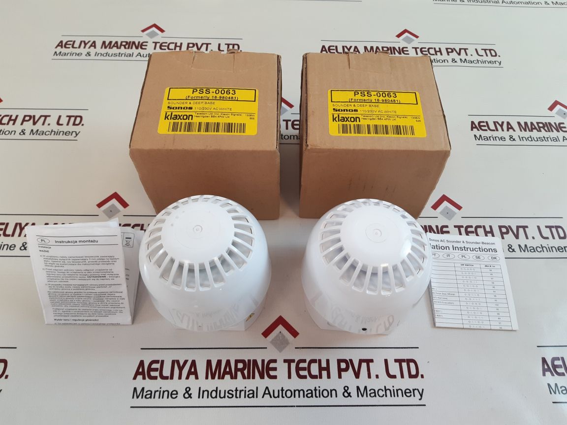 Klaxon Pss-0063 White Alarm Siren
