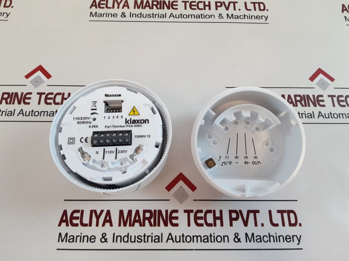 Klaxon Pss-0063 White Alarm Siren
