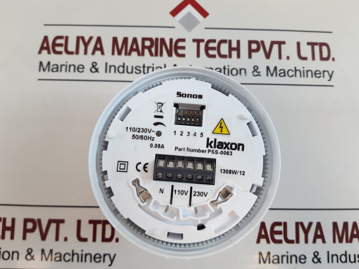 Klaxon Pss-0063 White Alarm Siren
