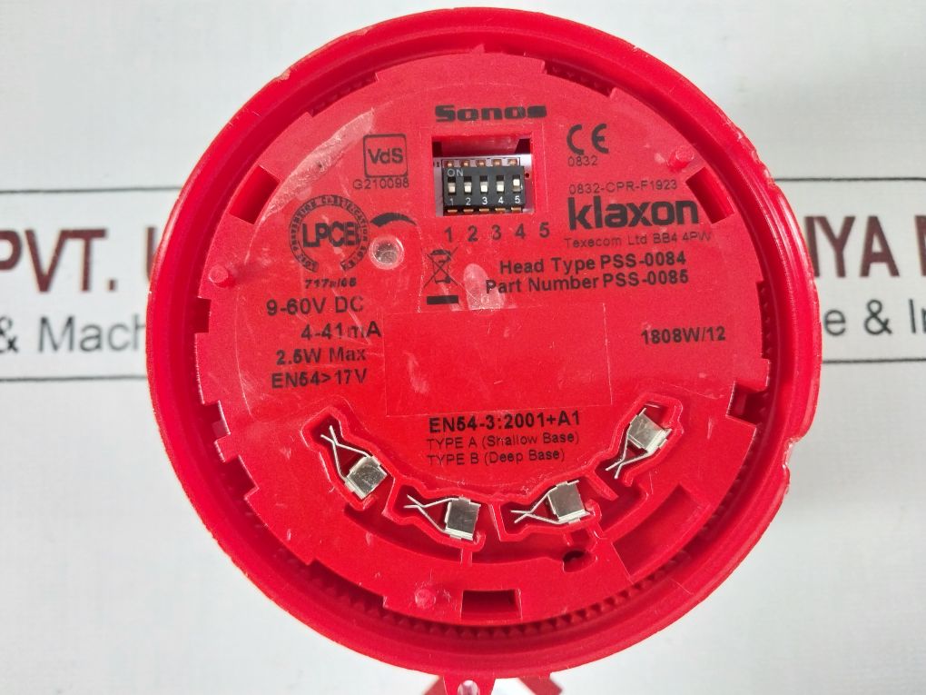 Klaxon Sonos Pss-0084 Sounder Alarm 4-41Ma,2.5W Max