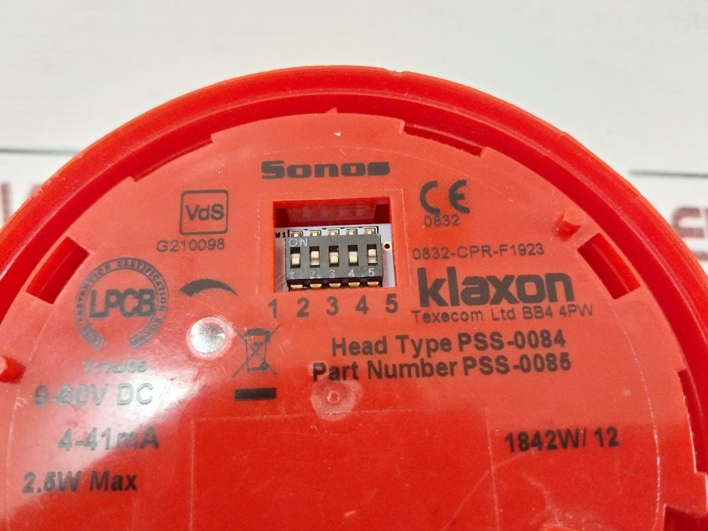 Klaxon Pss-0085 Red Sounder