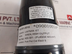 Klaxon Signals 18-980217 Duplo High Output Motor Siren 240V