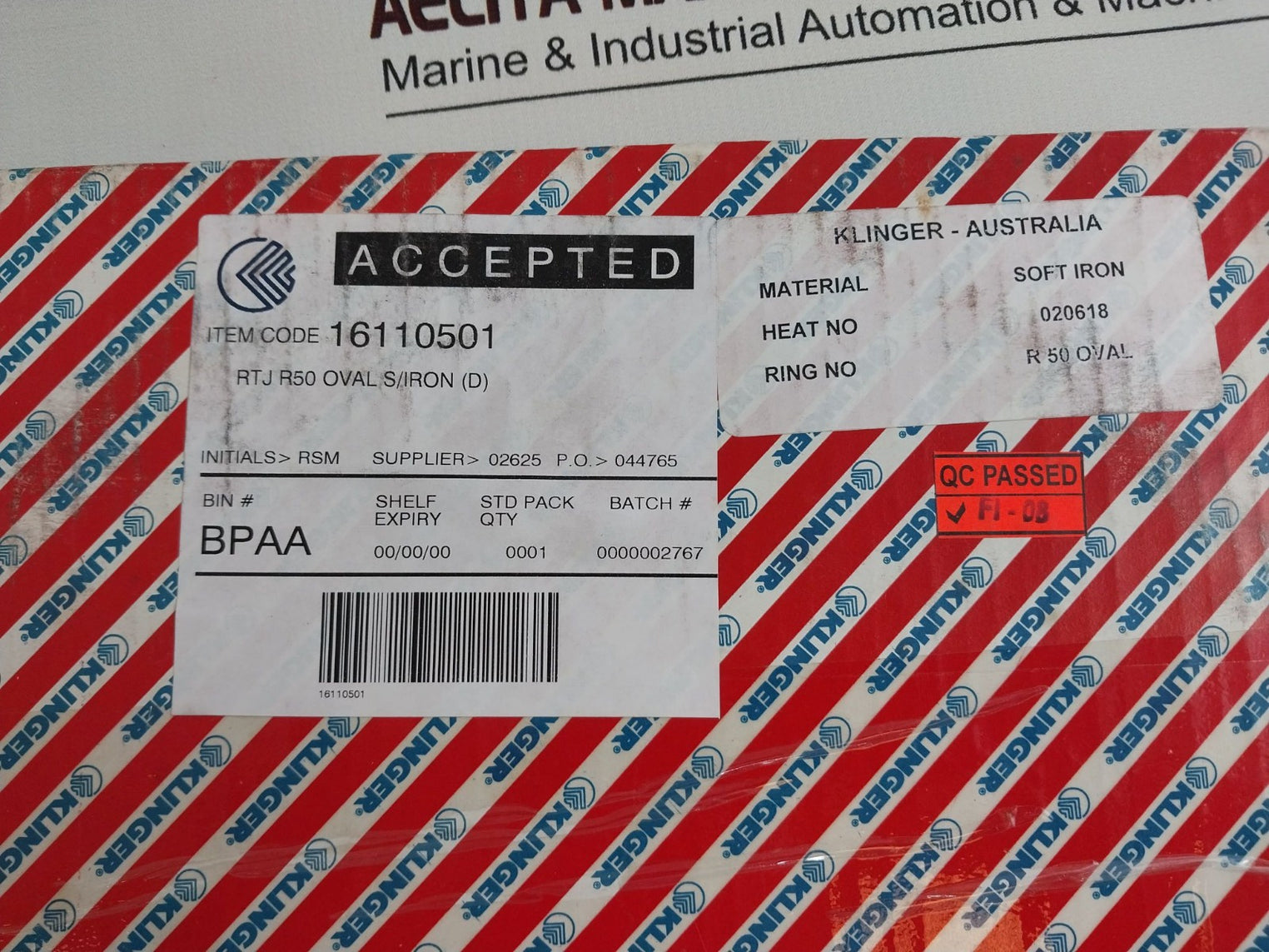 Klinger Api 6A-0348 Gasket Ring Rtj R50