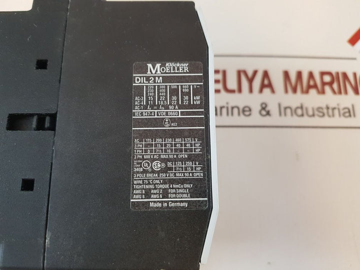 Klockner-moeller Dil 2 M Contactor 200...220V 60Hz
