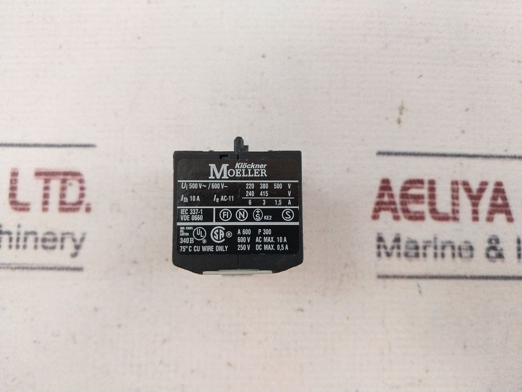 Klockner Moeller 04 Dil E Auxiliary Contact Block 10A