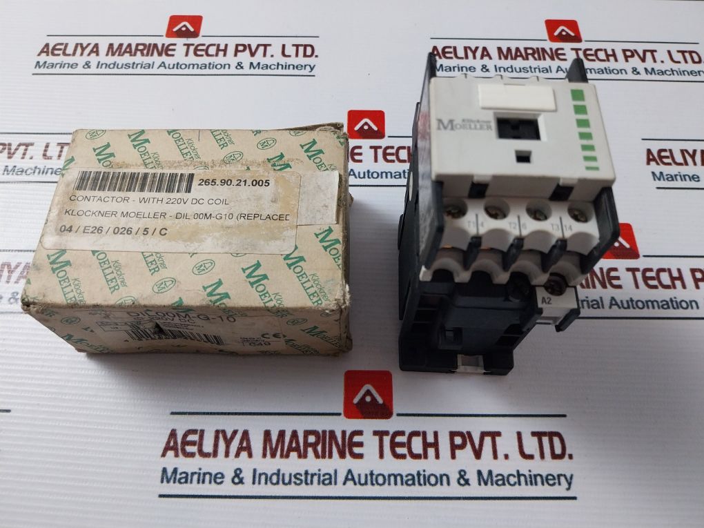 Klockner Moeller Dil00M-g-10 Contactor-with 220V Dc Coil 20A 8000V