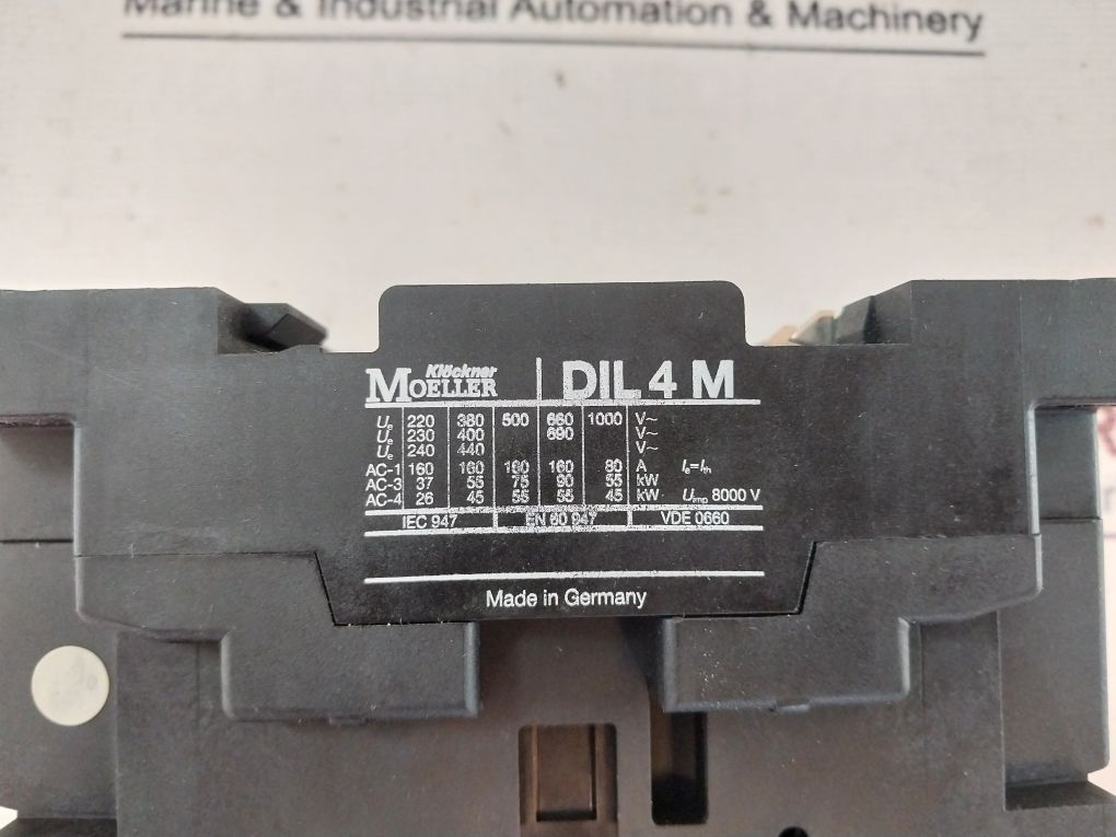 Klockner Moeller Dil 4 M Contactor 230V 50Hz