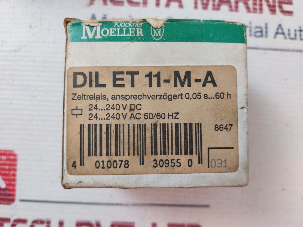 Klockner Moeller Dil Et11-m-a Timing Relay 3A