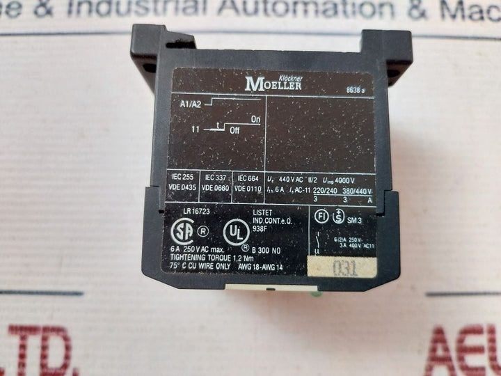 Klockner Moeller Dil Et11-m-a Timing Relay 3A
