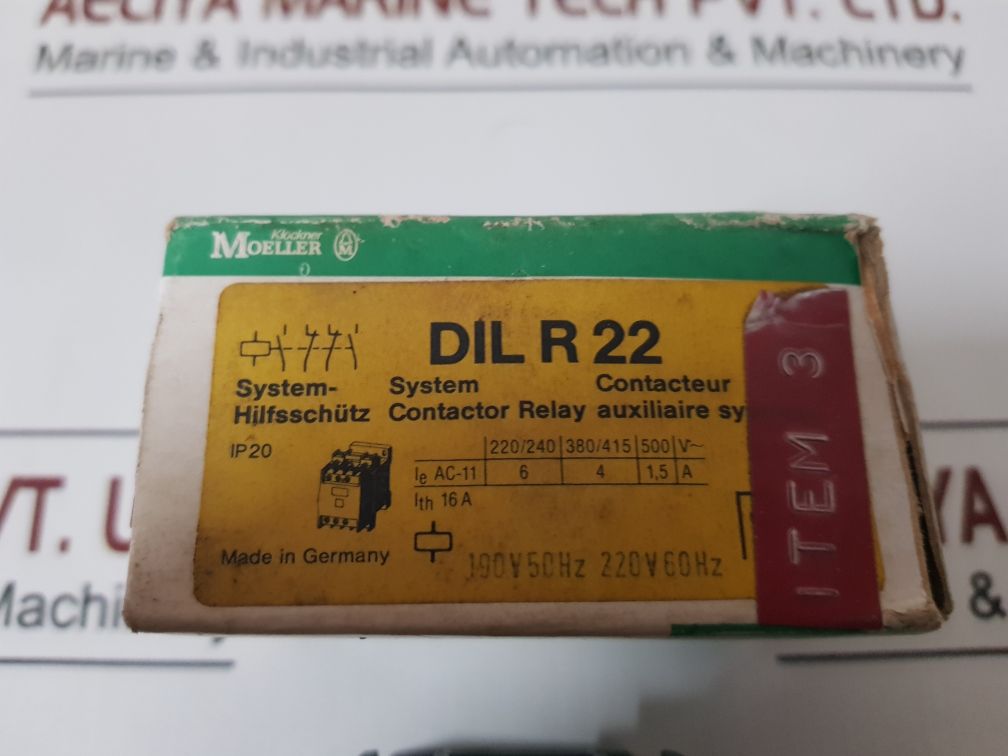 Klockner Moeller Dil R 22 Contactor Relay 190/220V – Aeliya Marine Tech