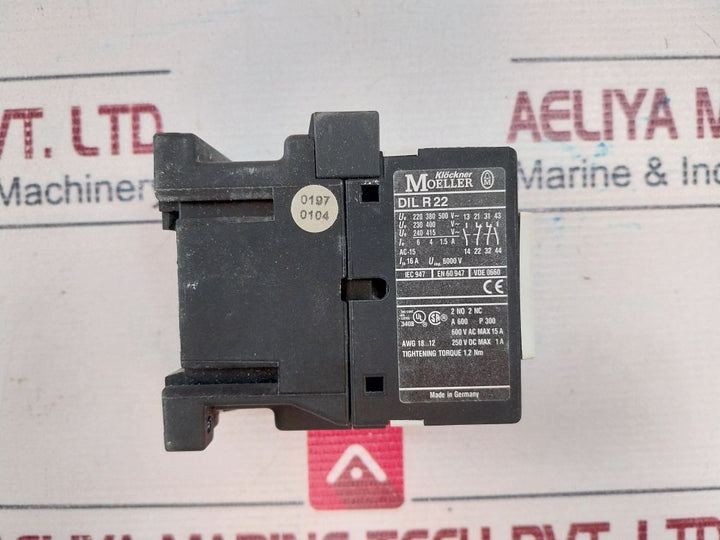 Klockner Moeller Dil R 22 System Contactor Relay 230V 50/60 Hz