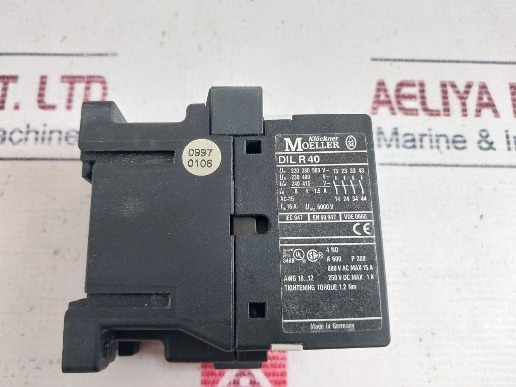 Klockner Moeller Dil R 40 System Contactor Relay 16A