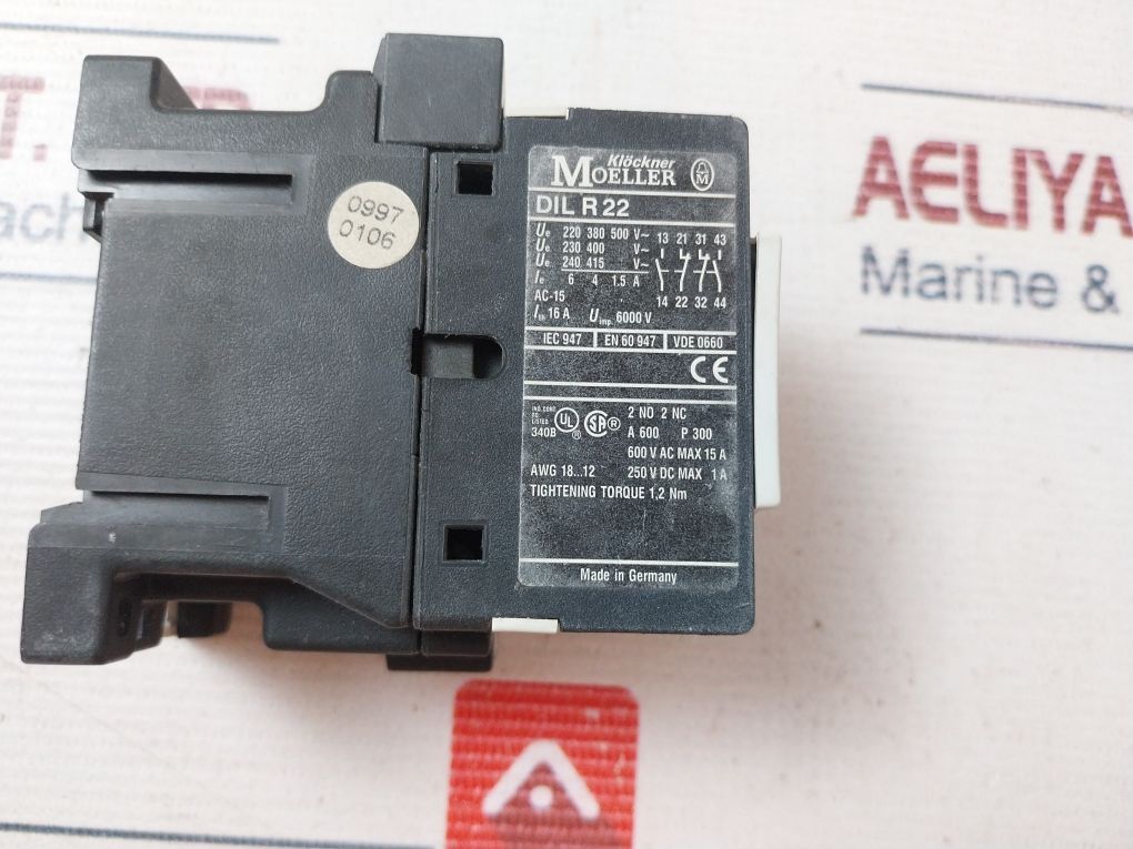 Klockner Moeller Dilr22 Contactor Relay 16 A