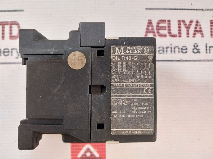 Klockner Moeller Dilr40-g Contactor Relay 110V 50/60Hz