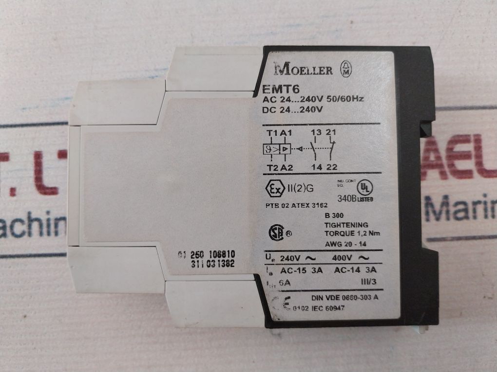 Klockner Moeller Emt6 Thermistor Overload Relay 24-240V Ac/Dc