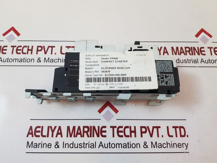 Klockner moeller pkzm0-1,6 motor starter se00-11-pkz0 with contactor
