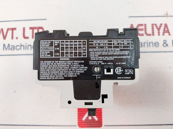 Klockner Moeller Pkzm0-2,5 Motor Protective Switch