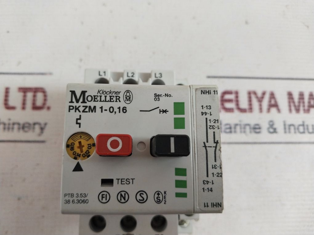 Klockner Moeller Pkzm1-0,16 Motor-protection Switch Ip20