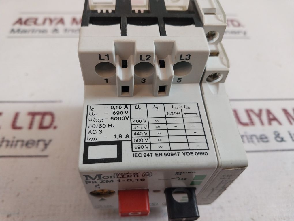 Klockner Moeller Pkzm1-0,16 Motor-protection Switch Ip20