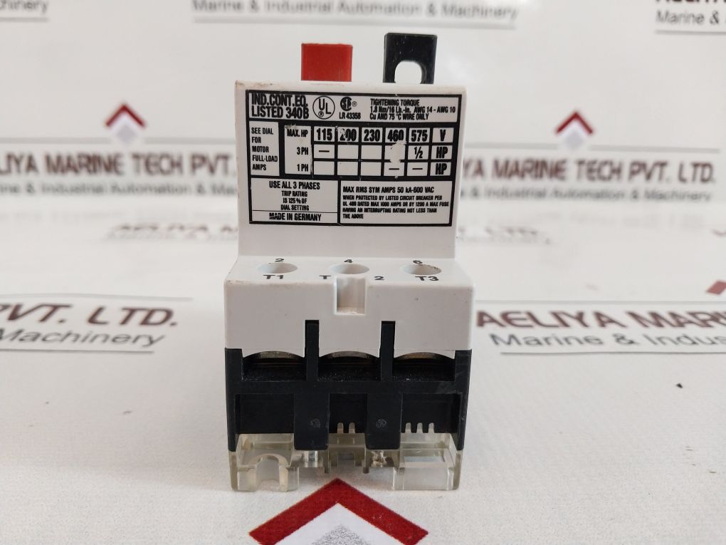 Klockner Moeller Pkzm 1-0,24 Manual Motor Starter/Contactor