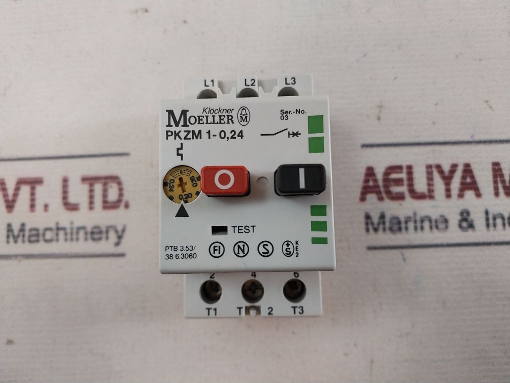 Klockner Moeller Pkzm 1-0,24 Thermal Magnetic Circuit Breaker 50/60Hz