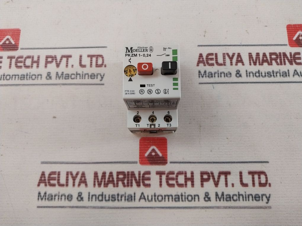 Klockner Moeller Pkzm 1-0,24 Thermal Magnetic Circuit Breaker 50/60Hz