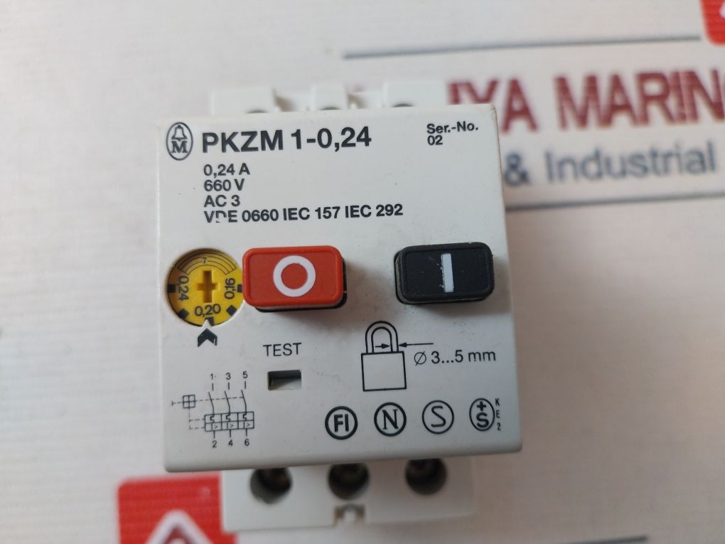 Klockner Moeller Pkzm 1-0,24 Thermal Motor Circuit Breaker