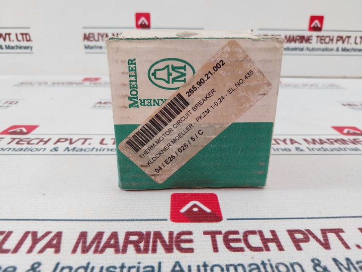 Klockner Moeller Pkzm 1-0,24 Thermal Motor Circuit Breaker 50°C 50/60 Hz