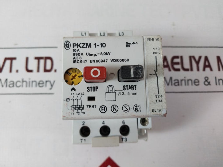 Klockner Moeller Pkzm 1-10 Manual Motor Starter Protector Nhi 10