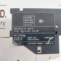 Klockner Moeller Se00-11-pkz0 Contactor 11A-600V Ac
