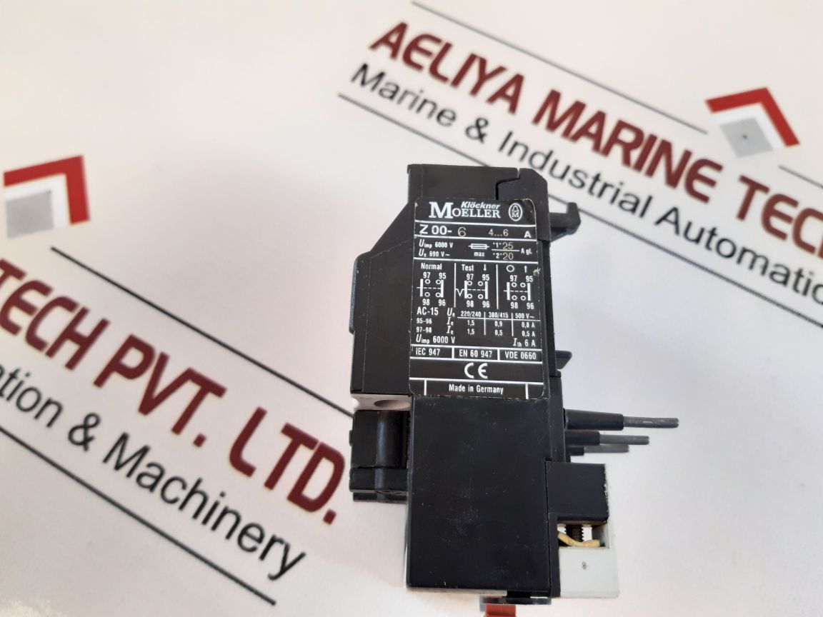 Klockner Moeller Z00-6 Motor Overload Relay