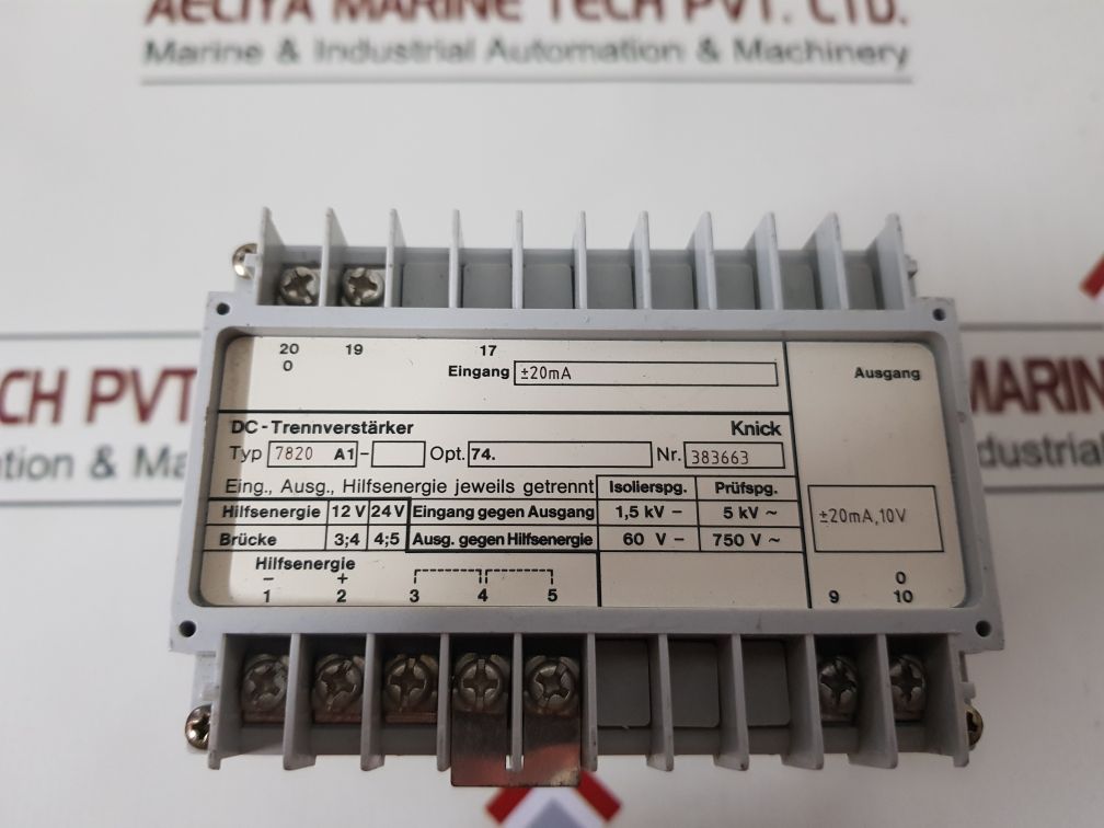 Knick 7820 A1 Dc-isolating Amplifier