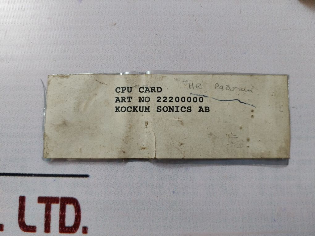 Kockumation 212.00.000 Cpu Card