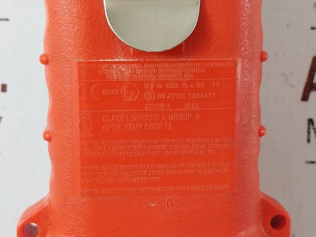 Bright Star Responder Right Angle Rechargeable Flashlight With Quick Charger(without battery)