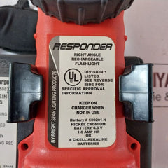 Bright Star Responder Right Angle Rechargeable Flashlight With Quick Charger(without battery)