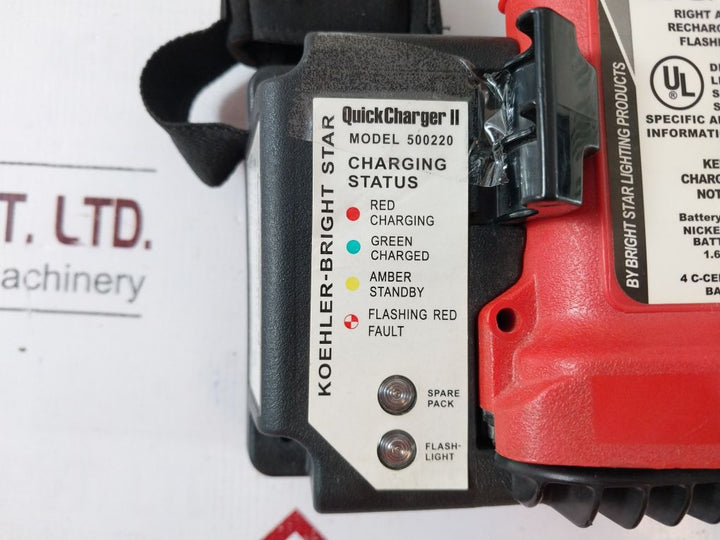 Bright Star Responder Right Angle Rechargeable Flashlight With Quick Charger(without battery)