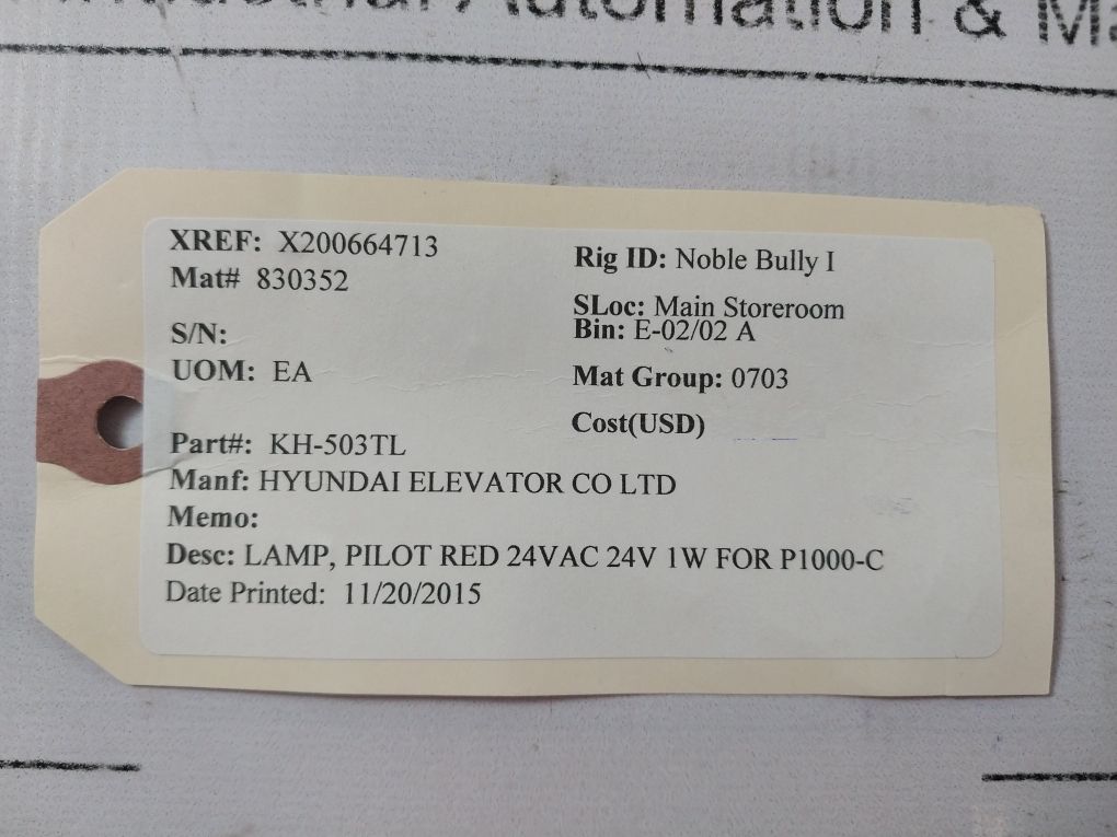 Koino/Hyundai Kh-503Tl Indicator