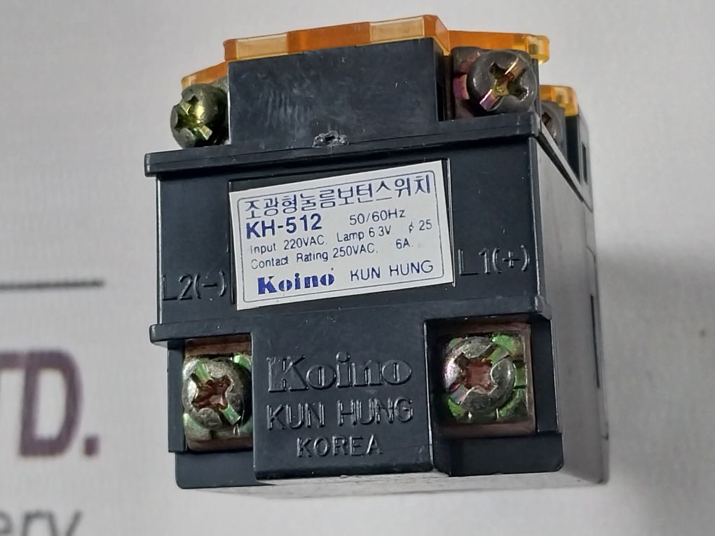 Koino Kh-512 Pilot Light Button Lamp 6.3V Ø25, 220Vac , 6A