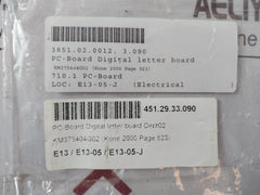 Kone 375404G02 Digital Letter Board 357120 H05