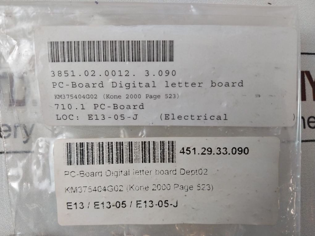 Kone 375404G02 Pc-board Digital Letter Board 357120 H03